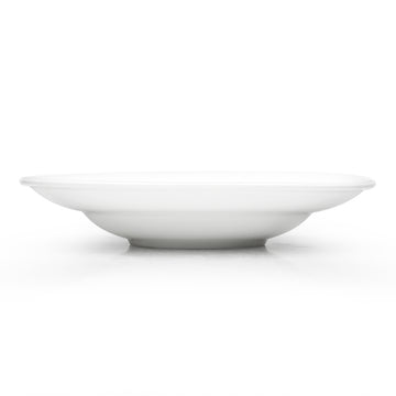 11-3/4" Round Deep Pasta Plate, White Ceramic