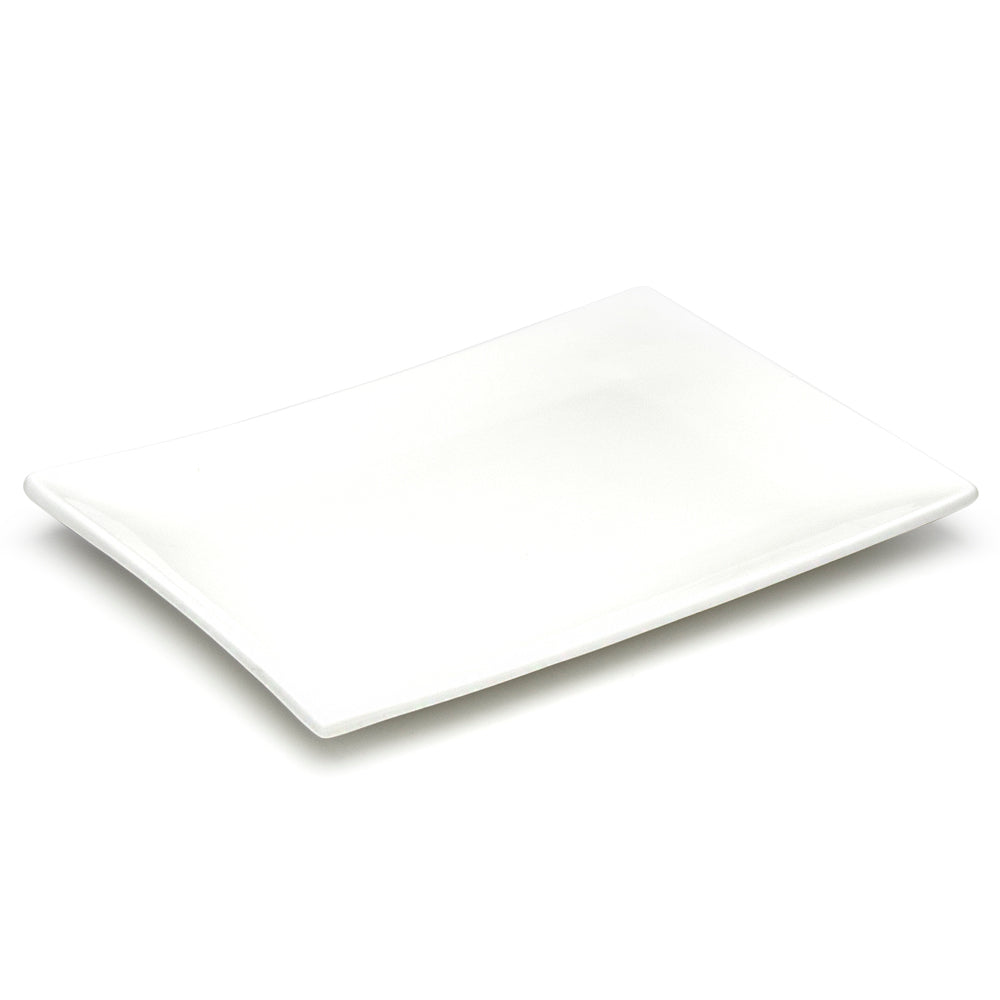 12-3/4"x9" Rectangular Plate, White Ceramic