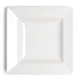 10" Square Deep Plate, White Ceramic