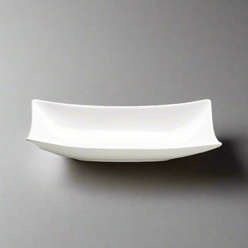 16" Boat Serving Bowl, White Ceramic