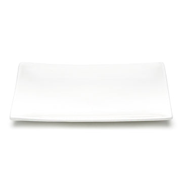 15-1/2"x10-1/2" Rectangular Plate, White Ceramic