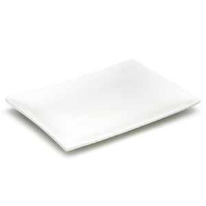 15-1/2"x10-1/2" Rectangular Plate, White Ceramic