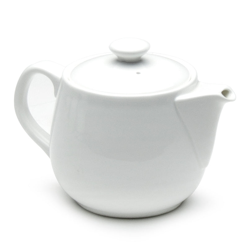 A10989 white ceramic teapot — a clean white serving shape