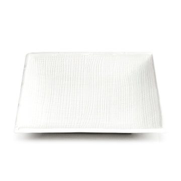 10" Square Plate, White Ceramic
