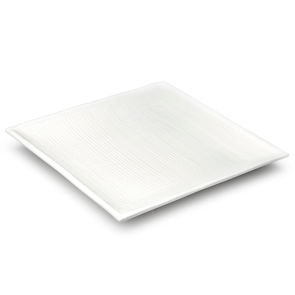 11-3/4" Square Plate, White Ceramic