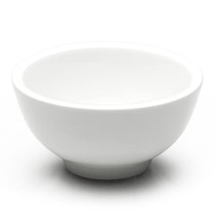 4-1/2"D Thick Rim Bowl, White Ceramic
