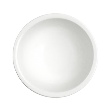 4-1/2"D Thick Rim Bowl, White Ceramic