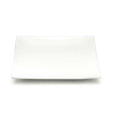 8" Square Plate, White Ceramic