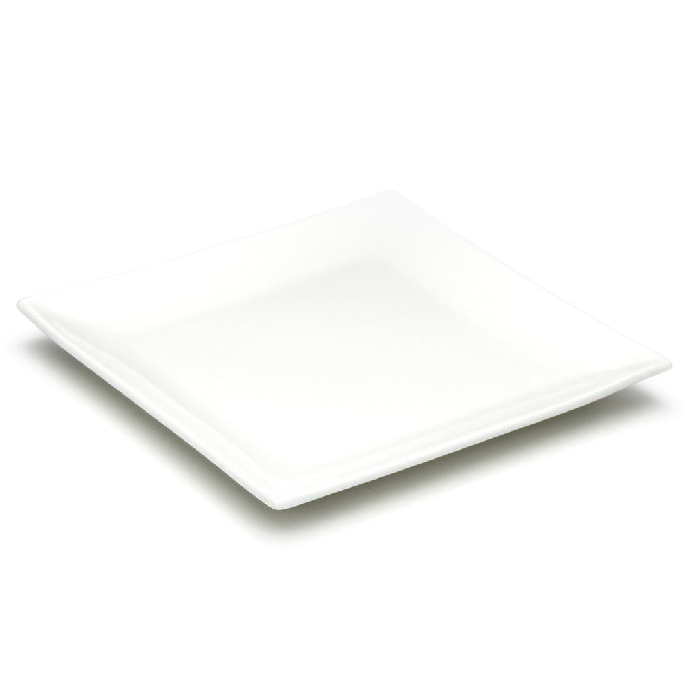 10-3/4" Square Plate, White Ceramic