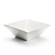 9″ White Ceramic Square Bowl