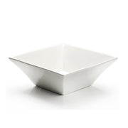 9" Square Bowl, White Ceramic