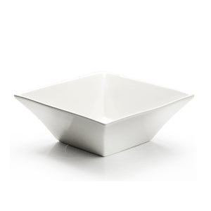 8-3/4" Square Bowl, White Ceramic