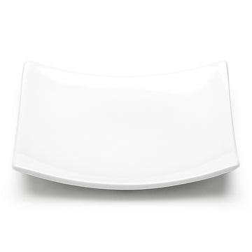 16" Square Platter, White Ceramic