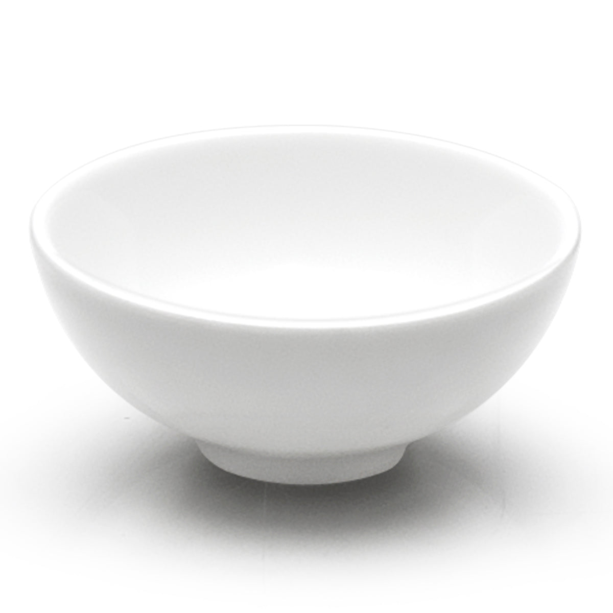 3"Dx1.5"H Round Shallow Bowl, White Ceramic