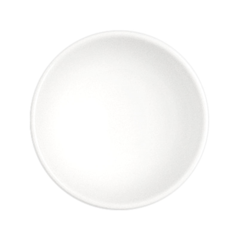 A14312 white ceramic sauce bowl viewed from above