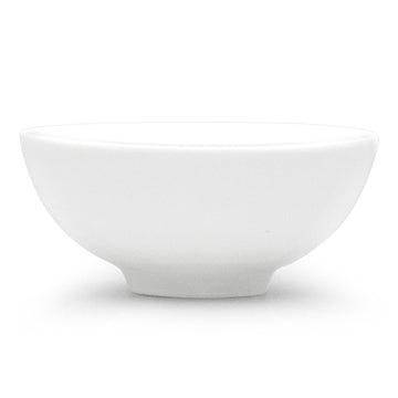 3"Dx1.5"H Round Shallow Bowl, White Ceramic