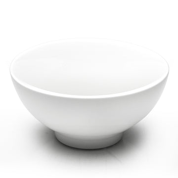8-7/8"x4-3/8" Noodle Bowl, White Ceramic