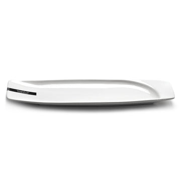 17"x4-1/2" Rectangular Plate, White Ceramic