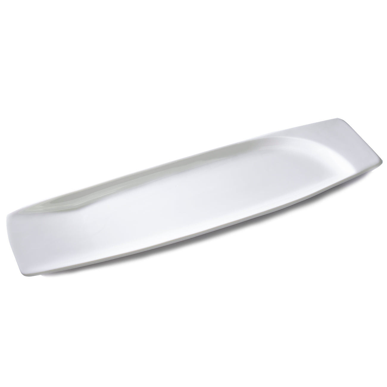 17"x4-1/2" Rectangular Plate, White Ceramic