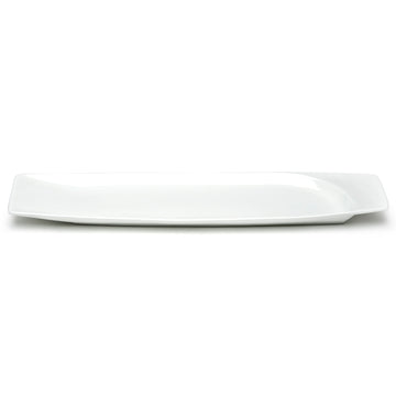 19" Rectangular Plate, White Ceramic