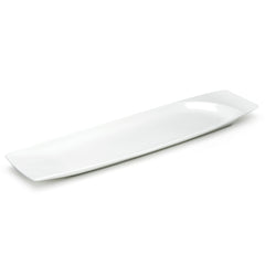 19" Rectangular Plate, White Ceramic