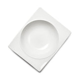 8-1/2"x7"x2.25"H Wide Rim Bowl, White Ceramic
