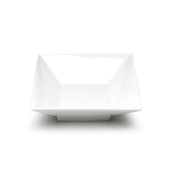 7-1/8" Square Bowl, White Ceramic