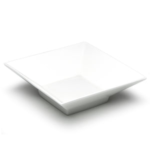 10-3/4" Square Bowl, White Ceramic