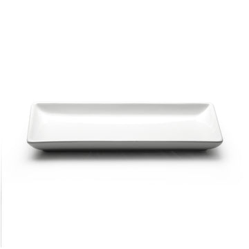 10.25"x4-1/2" Rectangular Plate, White Ceramic