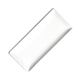 10.25"x4-1/2" Rectangular Plate, White Ceramic