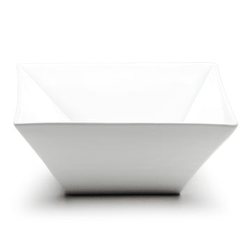 9-7/8" Square Bowl, White Ceramic