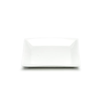 7-1/8" Square Bowl, White Ceramic