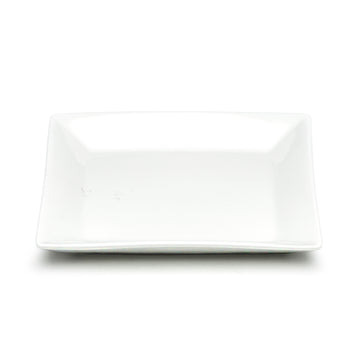 10-5/8" Square Bowl, White Ceramic
