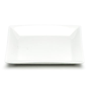 12" Square Plate, White Ceramic