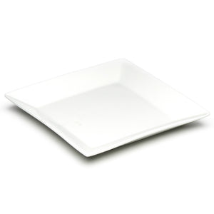 12" Square Plate, White Ceramic