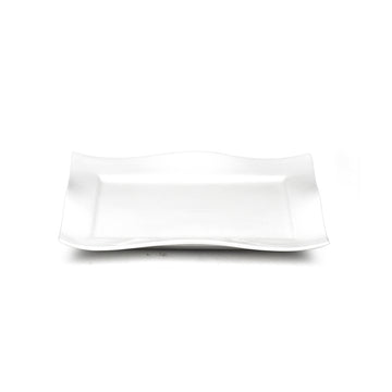 12"x8-1/2" Rectangular Plate, White Ceramic