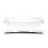 16"x12" Rectangular Plate, White Ceramic