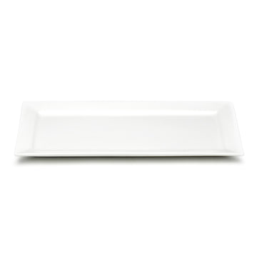 14-1/4"x7" Rectangular Plate, White Ceramic
