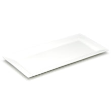 14¼″ × 7″ White Ceramic Rimmed Rectangular Plate