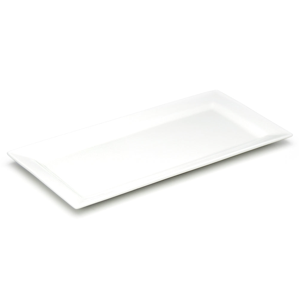 14-1/4"x7" Rectangular Plate, White Ceramic