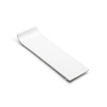 12″ × 3¾″ White Ceramic Raised-End Rectangular Plate