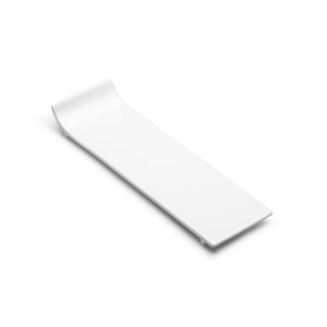 12"x3-3/4" Rectangular Plate, White Ceramic