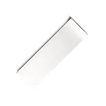 12"x3-3/4" Rectangular Plate, White Ceramic
