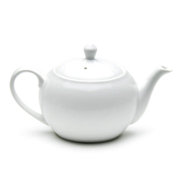 Teapot 8"H (620ml), White Ceramic