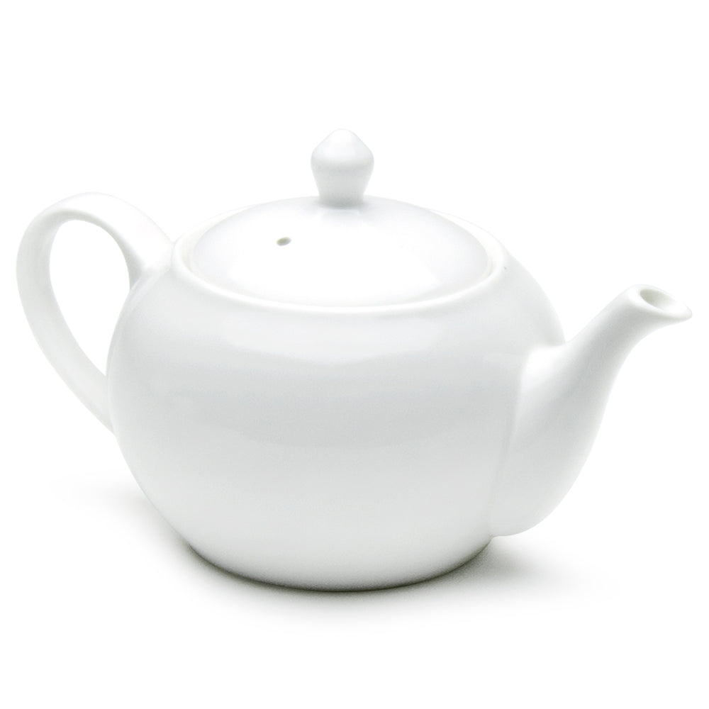 Teapot 8"H (620ml), White Ceramic