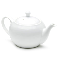 Teapot 8"H (620ml), White Ceramic