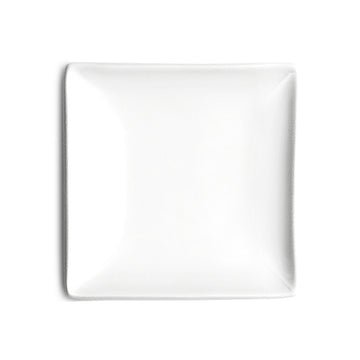 4-1/4" Deep Square Plate, White Ceramic