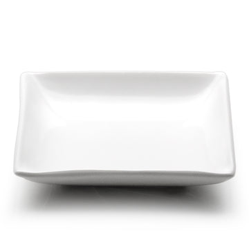 7-1/4" Square Plate, White Ceramic