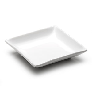 7-1/4" Square Plate, White Ceramic