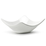 10" Square Bowl, White Ceramic